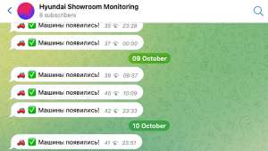 Пишем парсер-мониторинг для «Hyundai Showroom» с выгрузкой в телеграм-канал