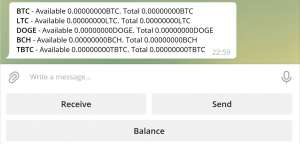Телеграм-бот криптовалютного кошелька на основе  php-telegram-bot