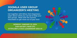 Joomla User Group — вебинар-встреча организаторов 22 января 2024г