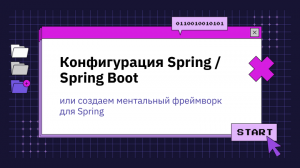 Конфигурация Spring / Spring Boot или «Создаем ментальный фреймворк для Spring»