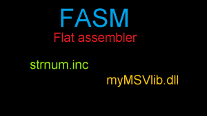 Самодельные библиотеки ассемблера FASM