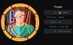 Hack The Box. Прохождение Fuse. RPC, принтеры и опасная привилегия SeLoadDriverPrivilege