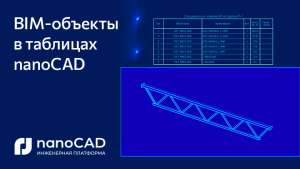 BIM-объекты в таблицах nanoCAD