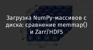 Загрузка NumPy-массивов с диска: сравнение memmap() и Zarr/HDF5