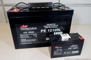 Тест AGM аккумуляторов Prometheus Energy PE 12100L и PE 1207