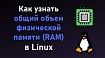 Как узнать общий объем физической памяти (RAM) в Linux
